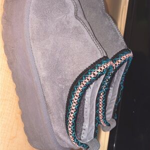 Gray Suede Women's Slippers